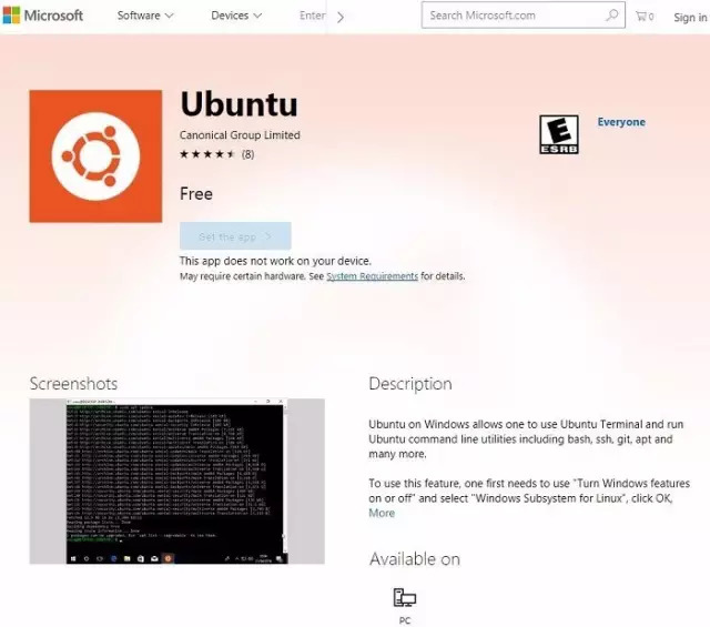 Ubuntu可以从Windows商店下载使用了